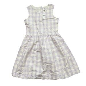 GAP Kids Pastel Gingham Sleeveless Linen Blend Summer Cottagecore Dress XL